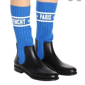 Givenchy Storm Ribbed-Knit Chelsea Boots Size 37
